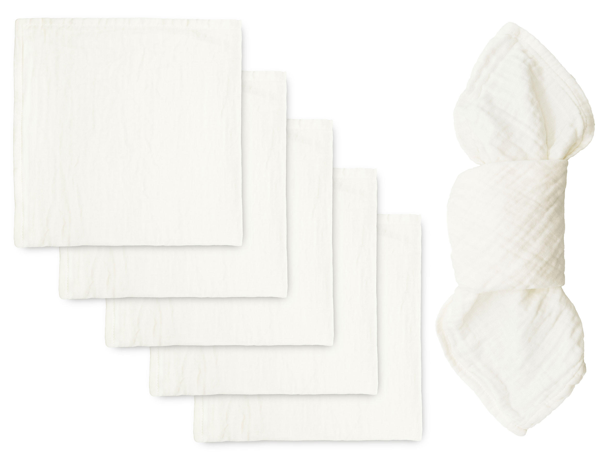 STOFFSERVIETTEN, 6er-Set, 50x50 cm, 100% Baumwolle, Beige - Creme, Textil (50/50cm) - Zollner