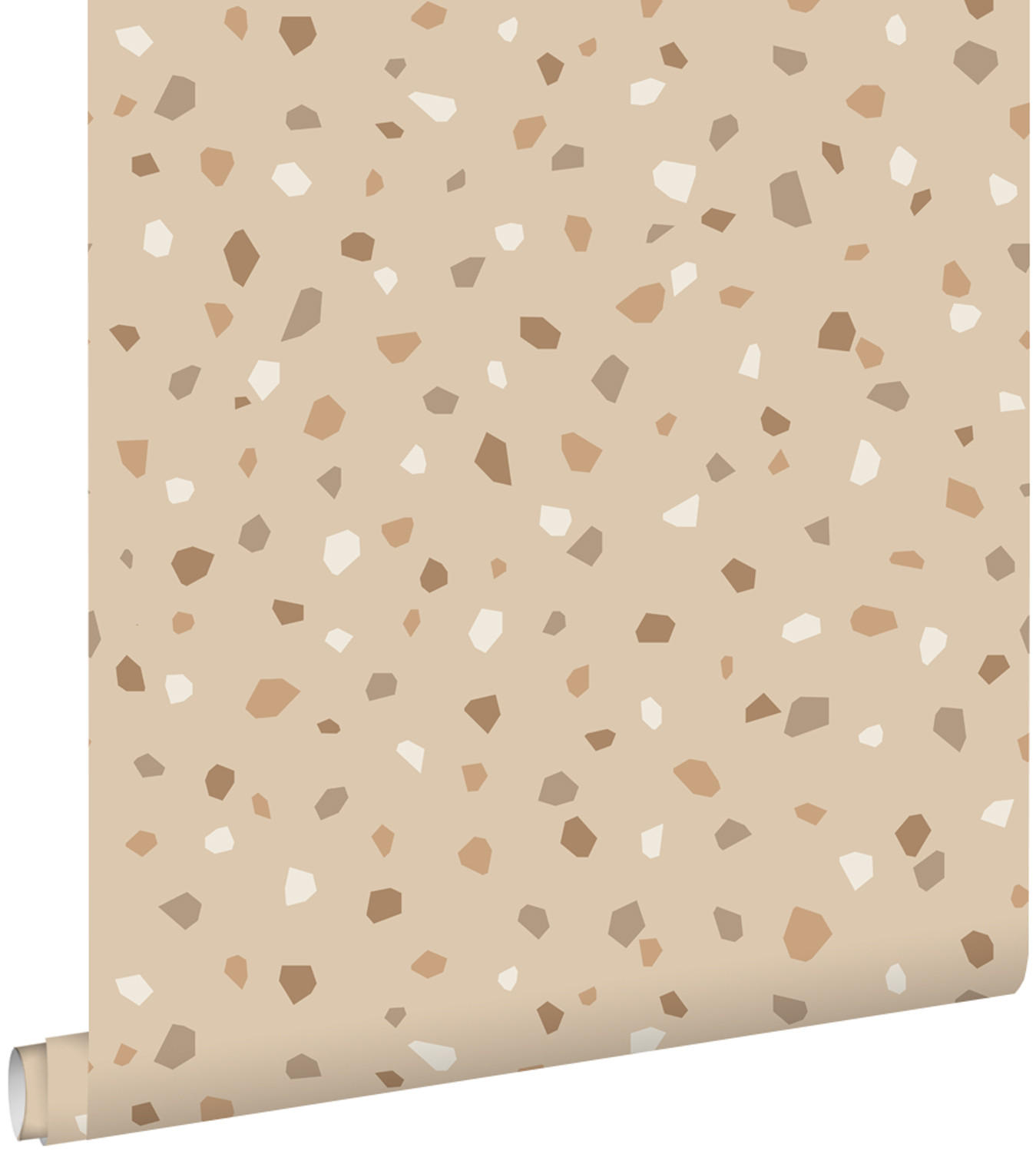 TAPETE Terrazzo-Motiv 50 x 900 cm - Beige, Papier (50/900cm) - ESTAhome