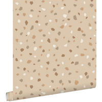 TAPETE Terrazzo-Motiv 50 x 900 cm - Beige, Papier (50/900cm) - ESTAhome