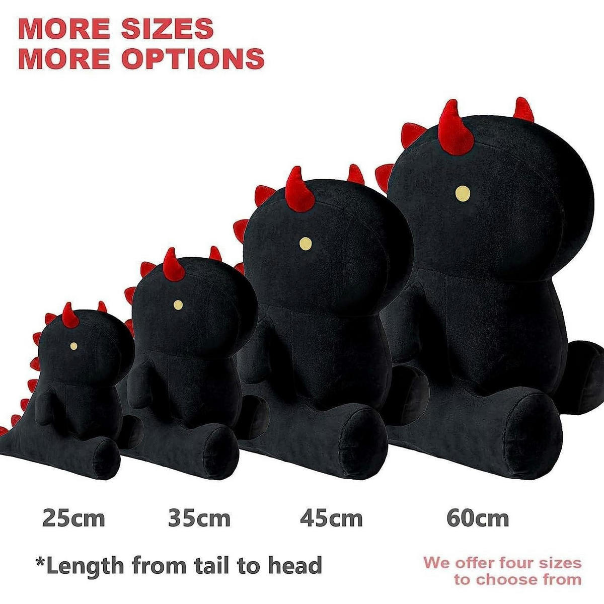PLÜSCHTIER Dinosaurier 45 cm - Schwarz, Textil (20/45cm)