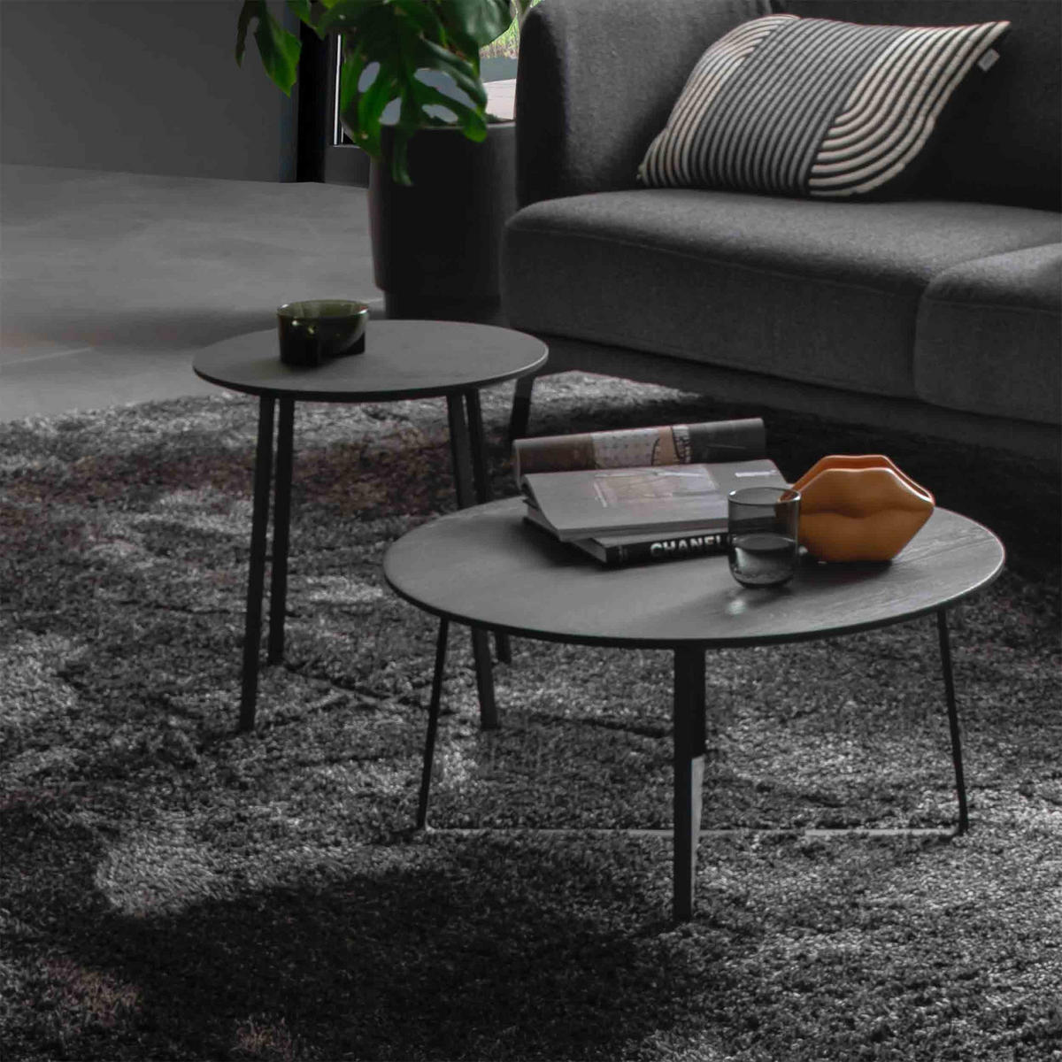 KOBEREC s vysokým vlasom LEVERAGE - čierna, textil/prírodné materiály (133/190cm) - Schöner Wohnen