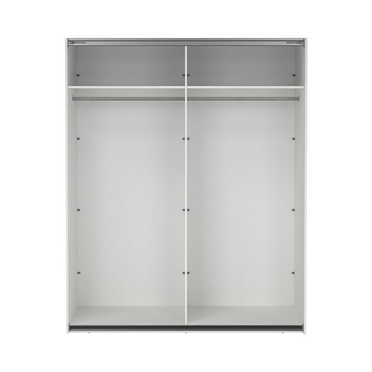 SCHIEBETÜRENSCHRANK, Catania, Weiß, Holzwerkstoff, 179 x 67 x 221 cm - Weiß, Holzwerkstoff (179/221/67cm) - ebuy24
