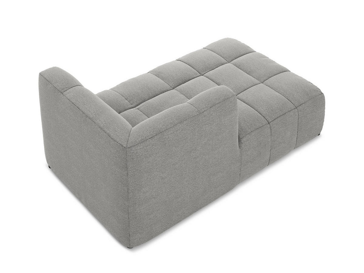 SOFAELEMENT Links Bouclé Stoff Grau - Hellgrau/Schwarz, Holzwerkstoff/Kunststoff (101/77/175cm) - Makamii