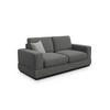 SOFA OTTO 3-Sitzer, anthracit - Schwarz/Grau, Holz/Textil (201/89/98cm) - Courtois Laville