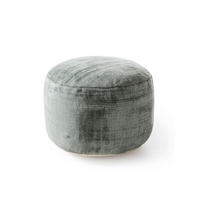 POUF Nova Hellgrün 55x55x30 cm - Hellgrün, Textil (55/30/55cm) - benuta Pure
