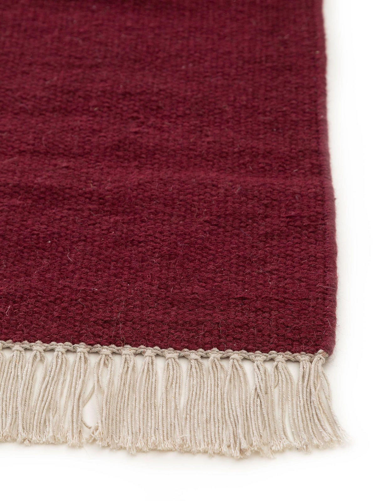 TEPPICH Wollteppich Liv Rot - Rot, Textil (80/1cm) - KUNSTLOFT