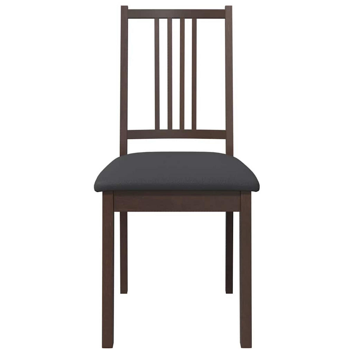 ESSZIMMERSTÜHLE mit Kissen 2 Stk. Braun Massivholz Gummibaum 40*47.5*89cm - Braun, Holz (40/89/47.5cm) - ZMH