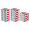 EUROBOX 16x Nextgen Color 12x30x40cm 11 Liter Griffe Rot Geschlossen - Rot, Kunststoff (30/12/40cm) - PROREGAL