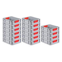 EUROBOX 16x Nextgen Color 12x30x40cm 11 Liter Griffe Rot Geschlossen - Rot, Kunststoff (30/12/40cm) - PROREGAL
