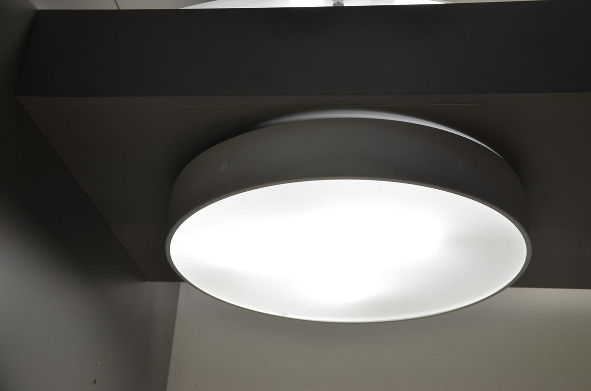 DECKENLEUCHTE - Schwarz, Metall (40/40/8cm) - Lumicom