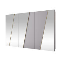 DREHTÜRENSCHRANK Zen 4L 300 cm - Goldfarben/Schwarz, Holzwerkstoff/Kunststoff (300/202/50cm) - MIRJAN24