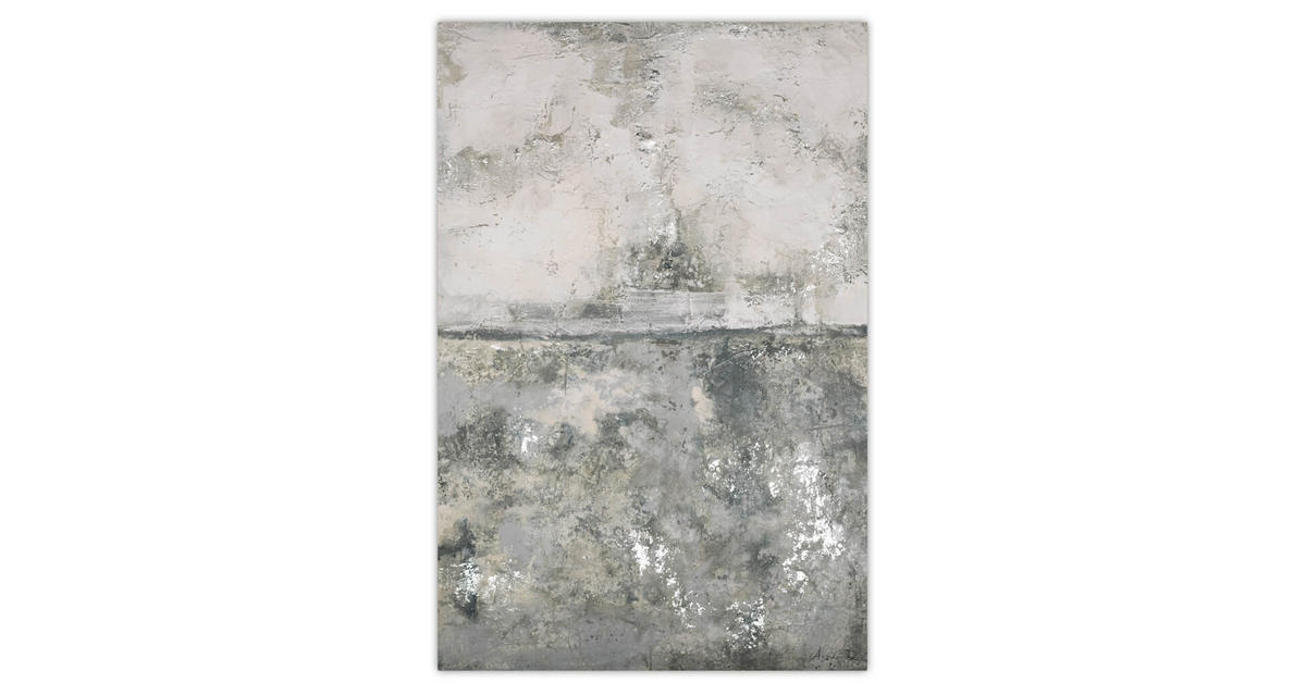 OLEJOMAĽBA 80/120 cm, Zvieratá - sivá, drevo/textil (80/120cm) - KUNSTLOFT
