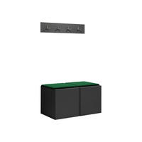 GARDEROBEN-SET Orion VI - Graphitfarben/Grün, Holzwerkstoff/Kunststoff (84/42/46cm) - MIRJAN24