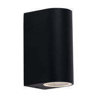 LED AUSSEN-WANDLEUCHTE Aluminium Schwarz - Schwarz, Metall (9.2/15/9.2cm)
