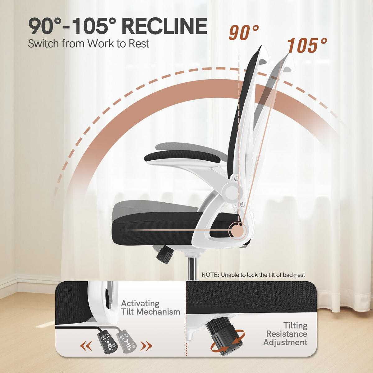 DREHSTUHL Netzbespannung Sitzkomfort Schwarz-Weiß - Weiß, Metall (23/52/62cm) - Rattrix