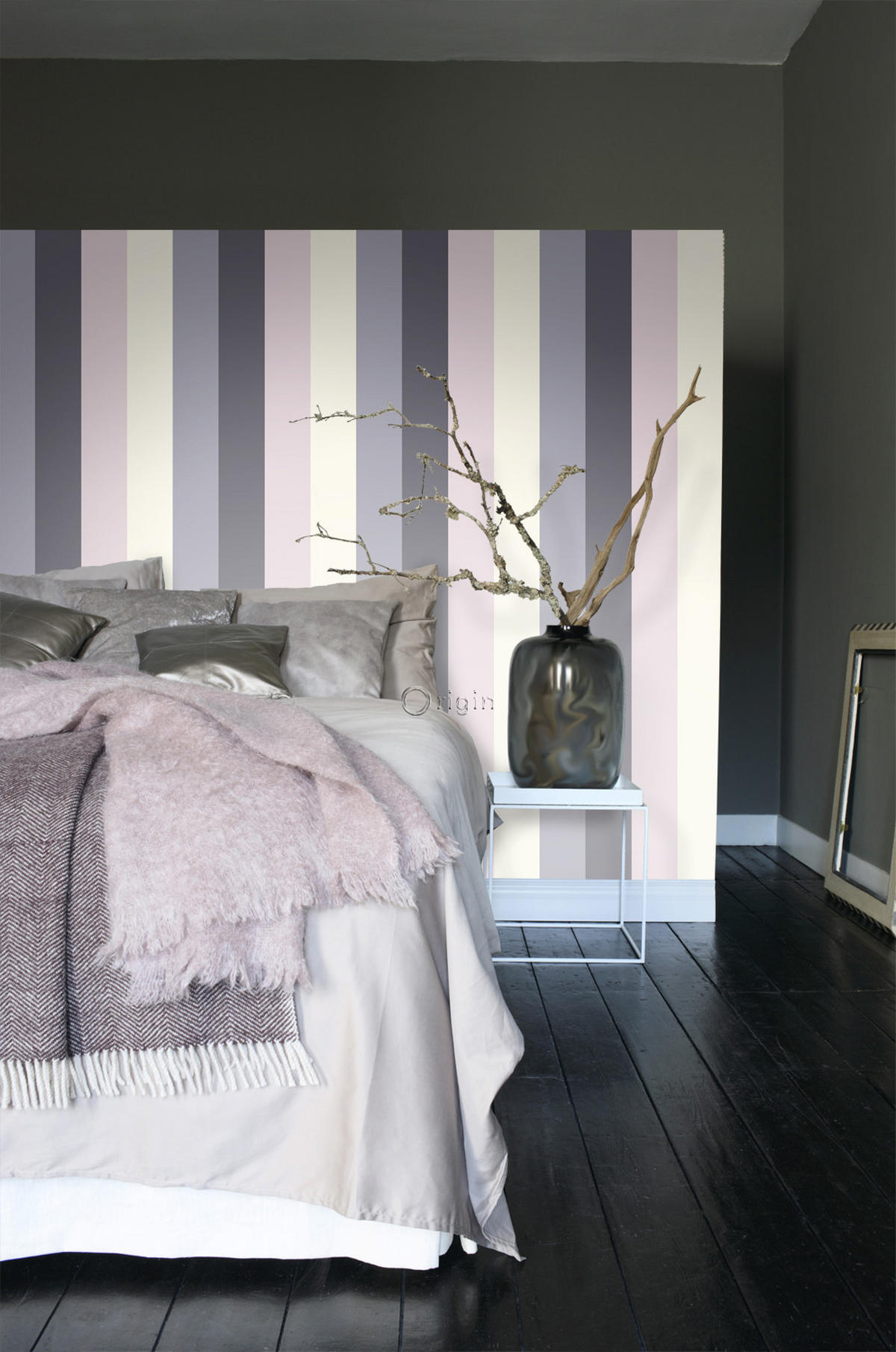 TAPETE Streifen 53 cm x 10.05 m - Lila, Papier (53/1000cm) - Origin Wallcoverings