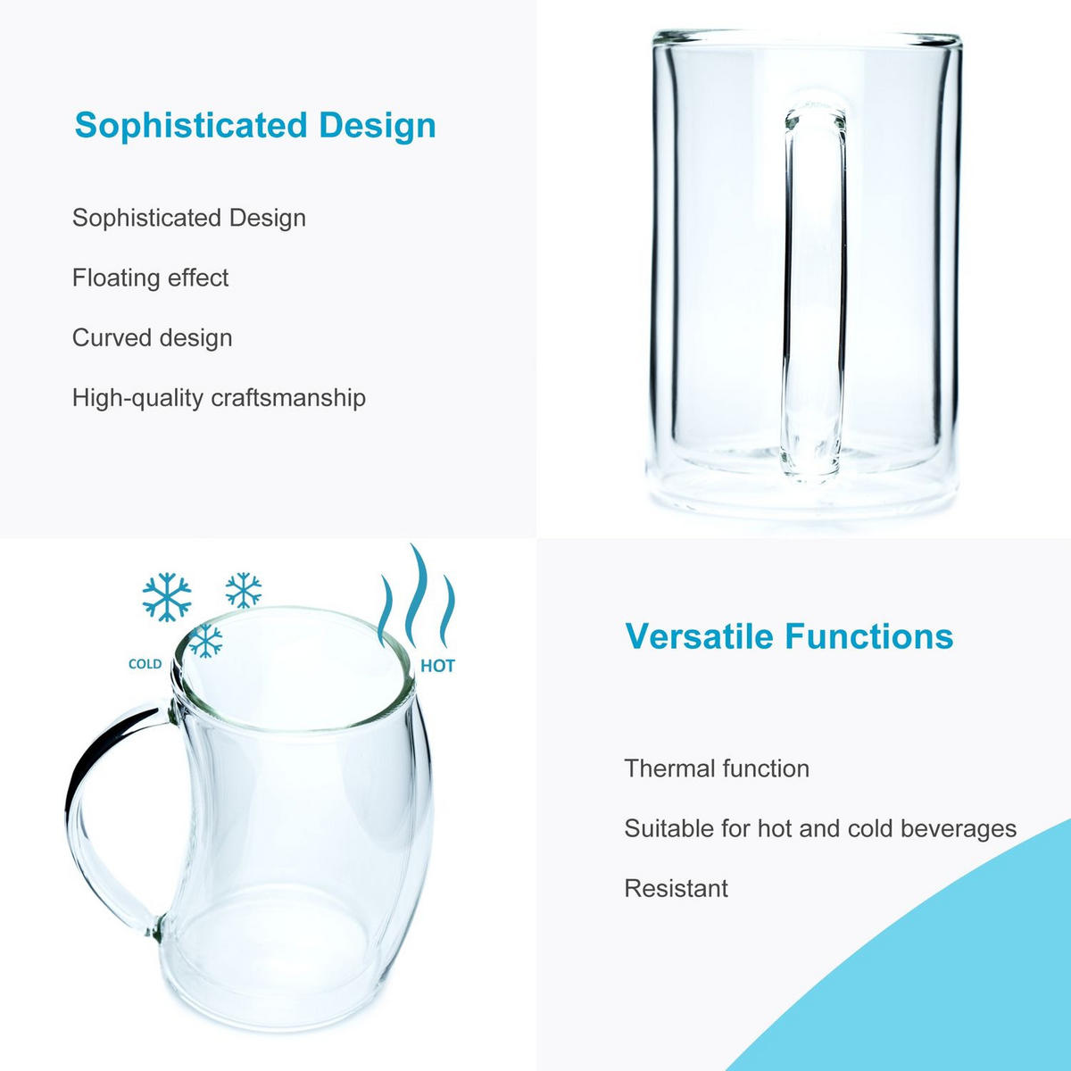 TEEGLAS 200ml - Transparent, Glas (0.2L) - Intirilife