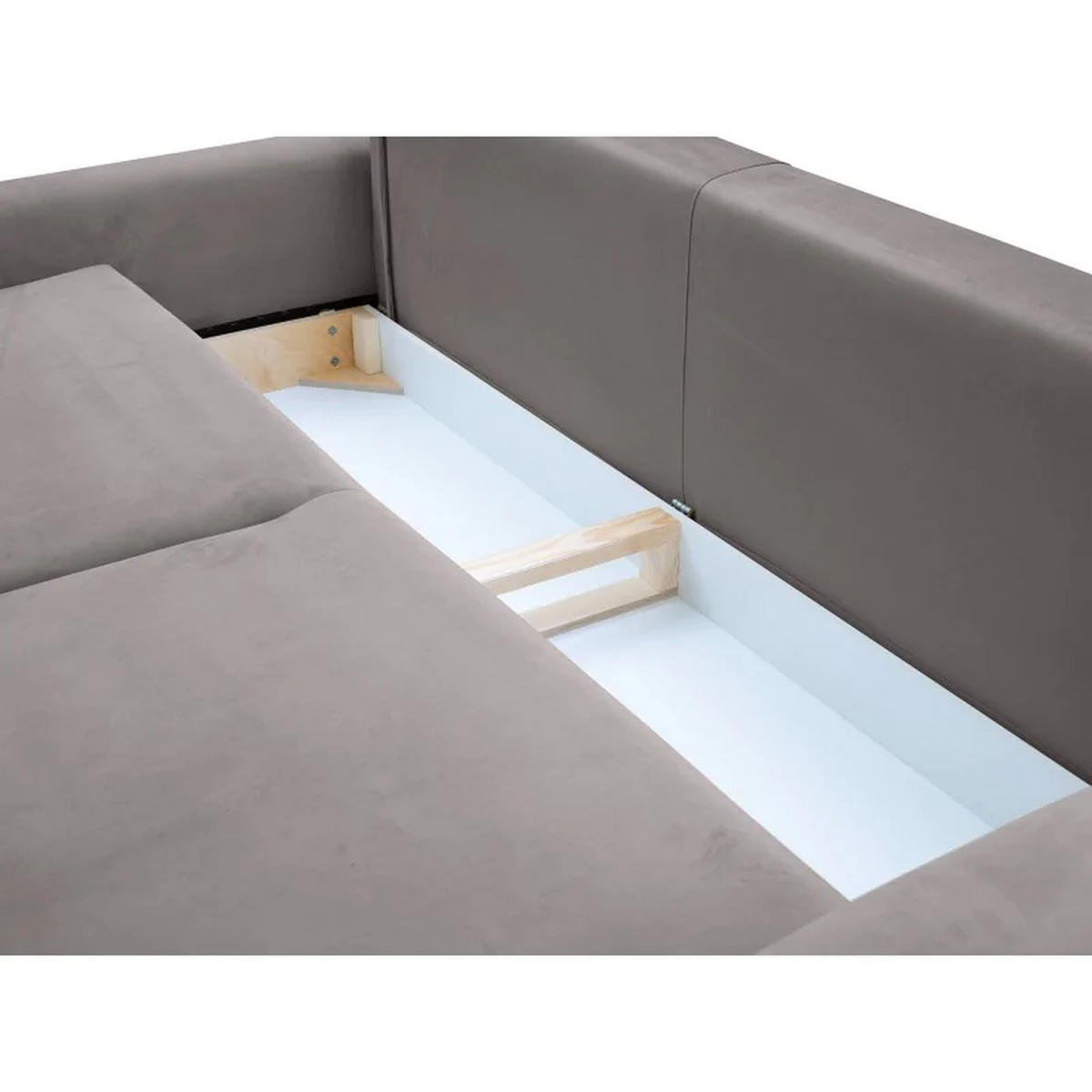 SCHLAFSOFA ANES, Sofa mit Schlaffunktion und Bettkasten, Farbe: Grau, Velourstoff - Grau, Textil (244/92/102cm) - Sepro Meble