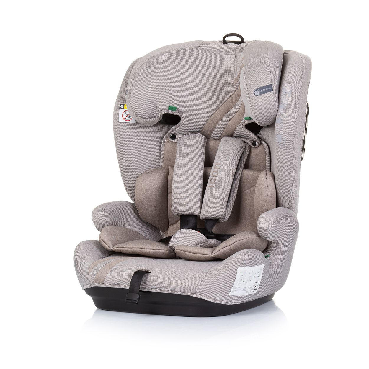 KINDERSITZ Icon i-Size (76-150cm) beige Gruppe 1/2/3 Isofix verstellbar - Beige, Kunststoff (44/61/45cm) - Chipolino