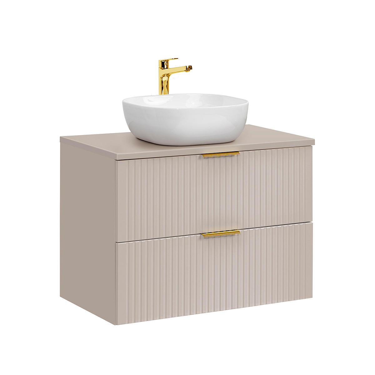 WASCHTISCH 80.6cm Adriel Beige - Beige, Holzwerkstoff (80.6/59/46cm) - Petits-meubles