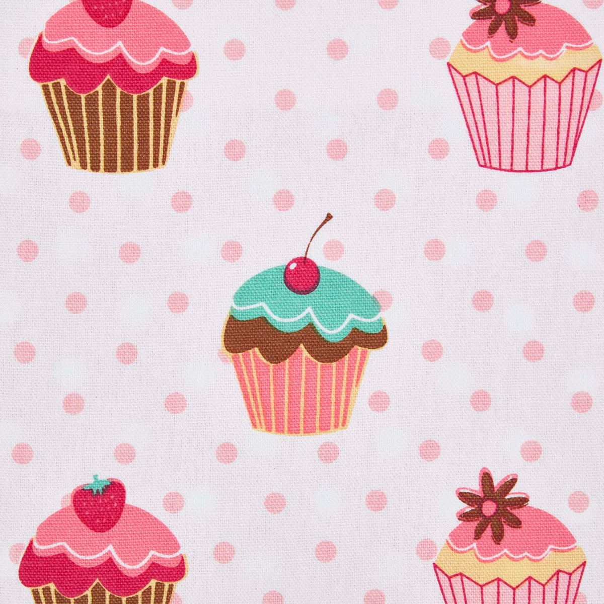 ÖSENVORHANG Cupcakes blickdicht 2er-Set, 137/228 cm - Rosa, Textil (137/228cm) - Homescapes