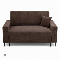 3-SITZER-SOFA EDEL mit Schlaffunktion und Bettkasten, Cordstoff Braun - Schwarz/Braun, Holz/Textil (165/94/100cm) - NACANAPA
