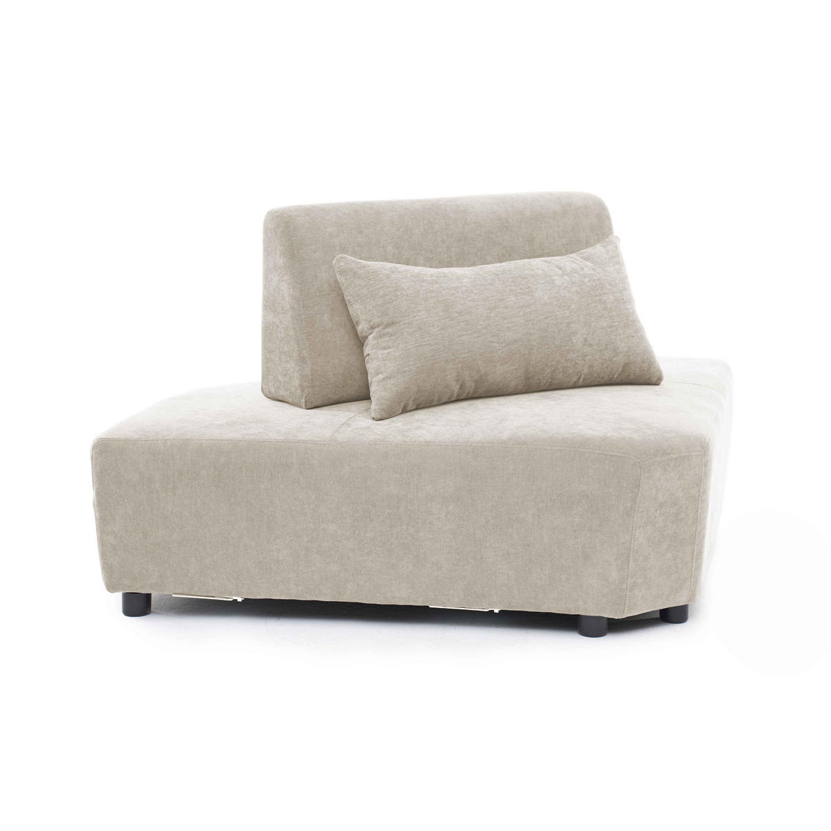 ECKSESSEL, Ekru - Weiß, Textil (170/82/117cm) - Oviala