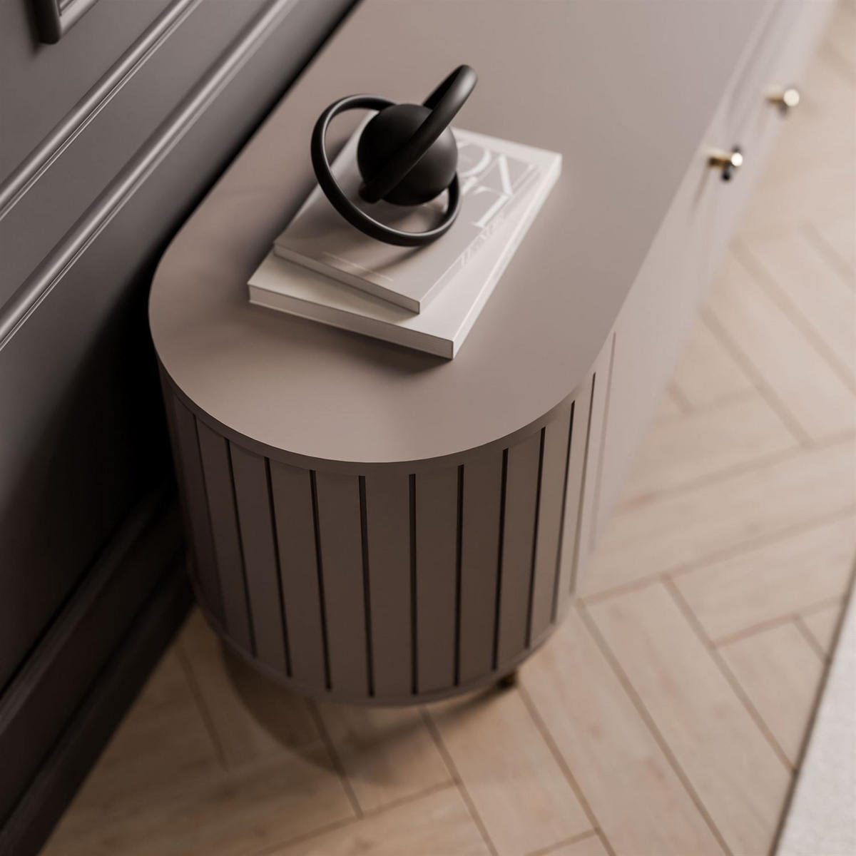 TV-ELEMENT ELODIE mit Schublade Kaschmir - Kaschmir, Holzwerkstoff (180/49/40cm) - Lookway