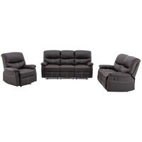 COUCHGARNITUR Relax 3+2+1 - Kunstleder - Braun - CANBY - Braun, Leder (90/95/183cm) - Vente-Unique