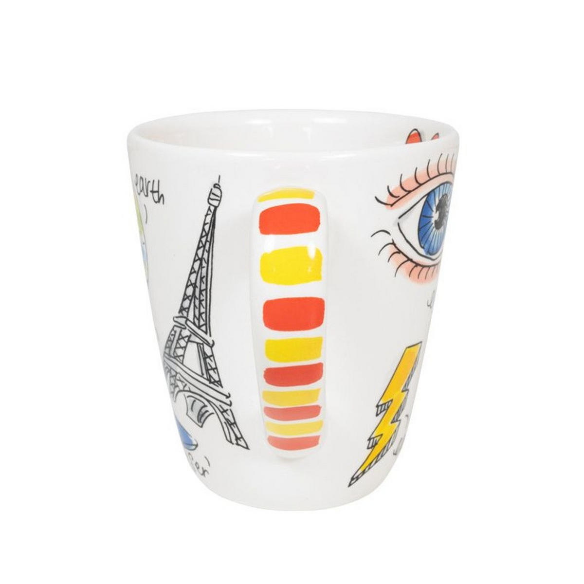 BECHER Love Letter E in Bunt - 350 ml - Multicolor, Keramik (0.35L) - Blond Amsterdam