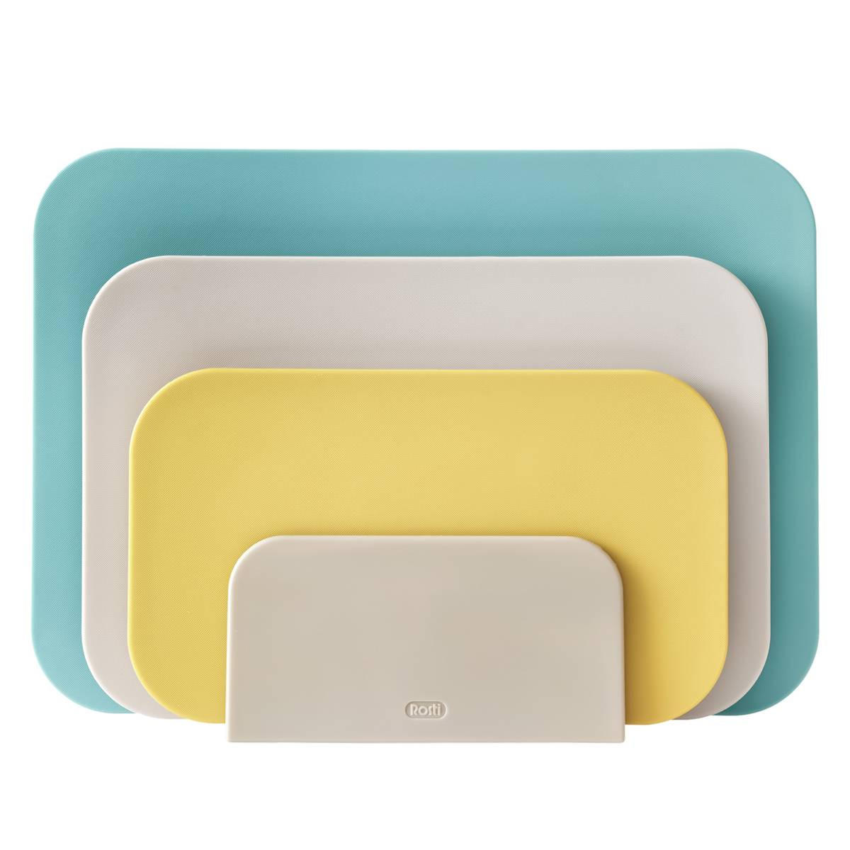 SCHNEIDEBRETTER-SET Choptima ocean - Türkis/Multicolor, Kunststoff (35/26cm) - Rosti