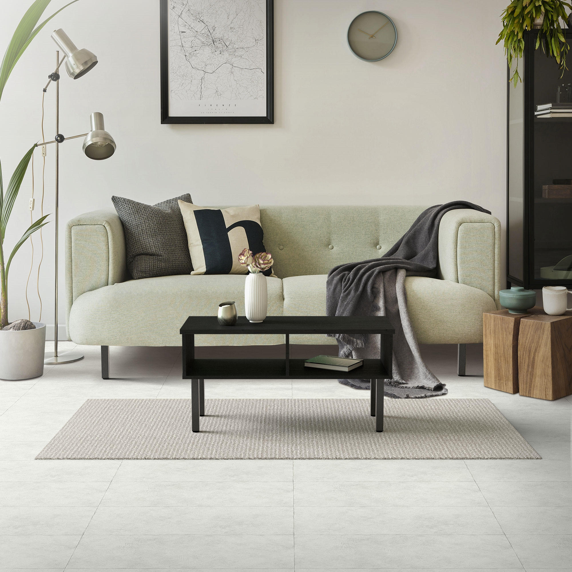 TISCHBEINE 4er Set I-Design H:30 cm Dunkelgrau 4x4 cm - Dunkelgrau, Metall (4/30/4cm) - ML-DESIGN