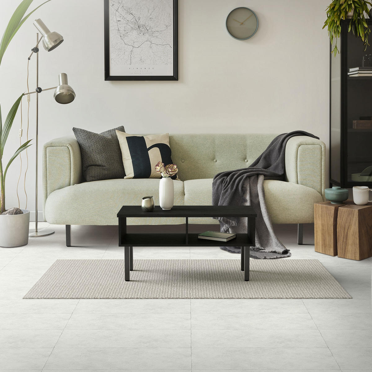 TISCHBEINE 4er Set I-Design H:30 cm Dunkelgrau 4x4 cm - Dunkelgrau, Metall (4/30/4cm) - ML-DESIGN