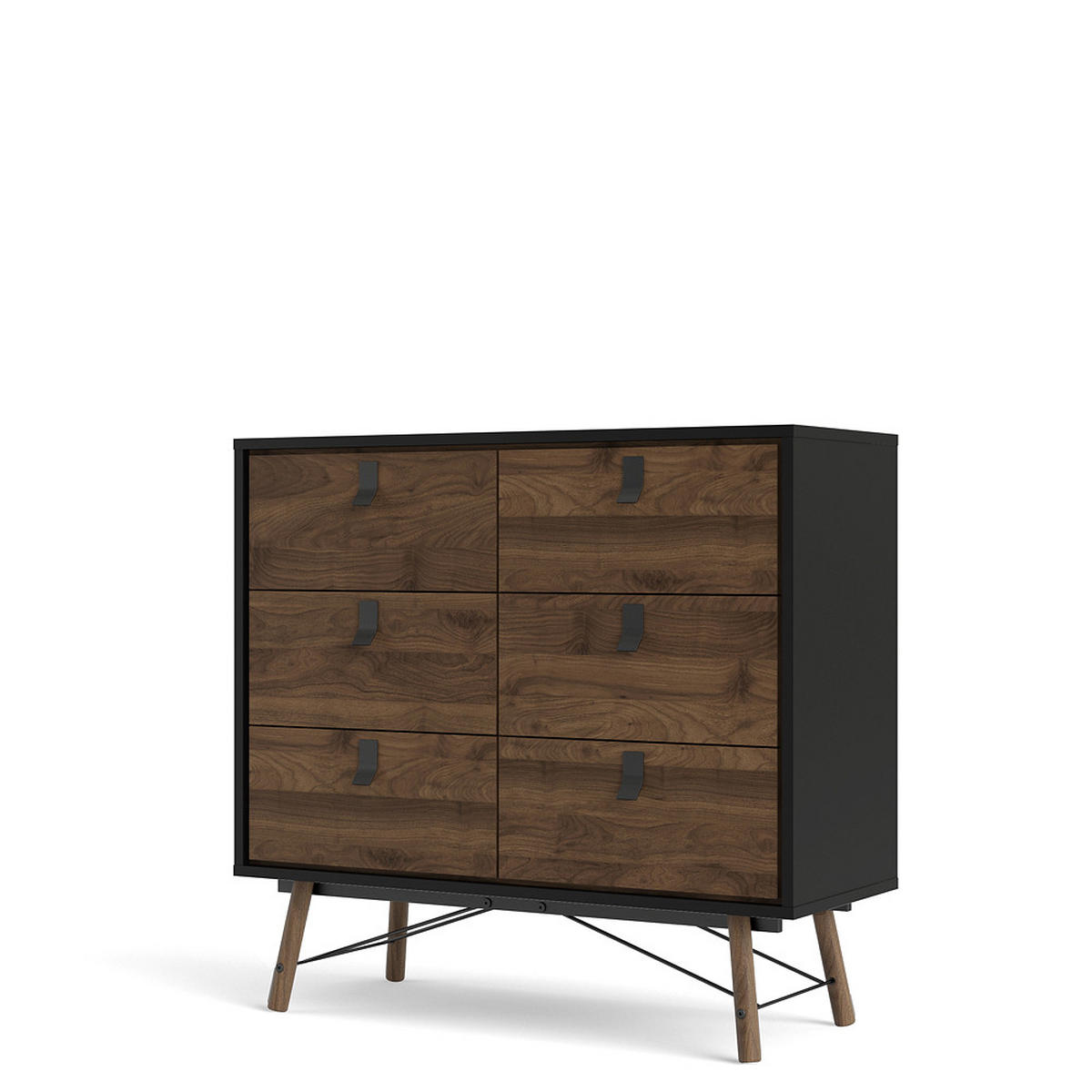 KOMMODE Schwarz - Schwarz, Holzwerkstoff (102/95/40cm) - ebuy24