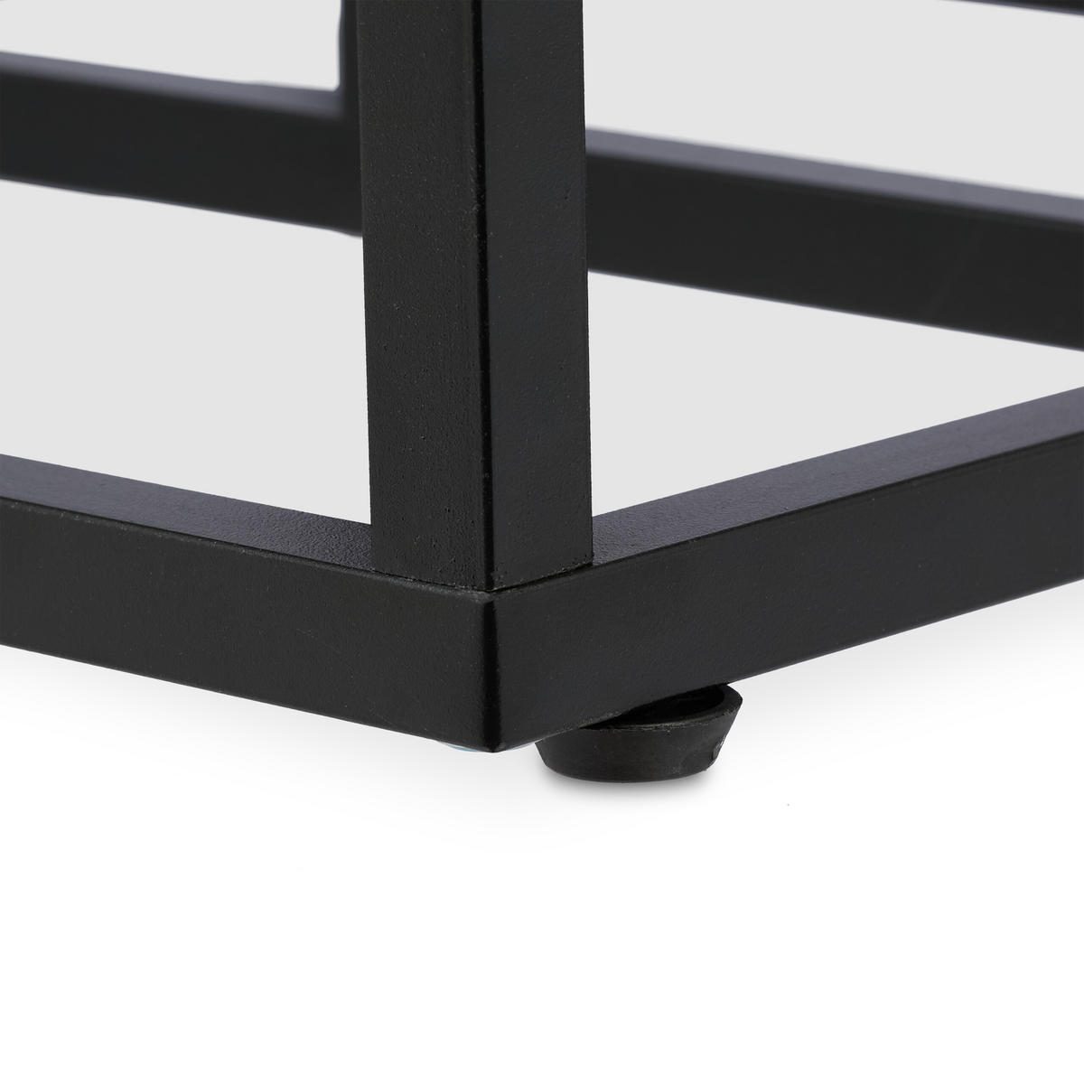 BLUMENTREPPE - Schwarz, Holzwerkstoff/Metall (40/40/100cm) - Relaxdays