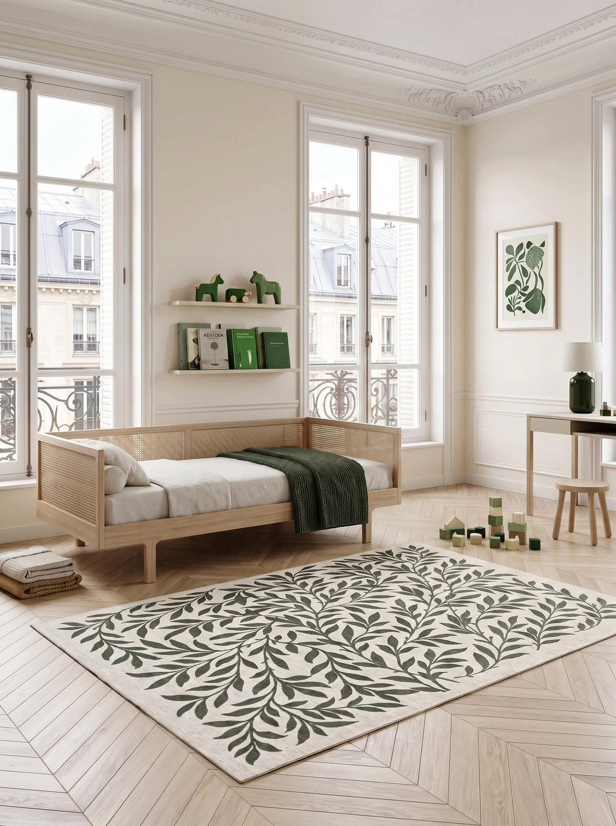 TEPPICH aus recycelten Fasern im Designstil grün - Grün, Textil (200/290cm) - AFK Living