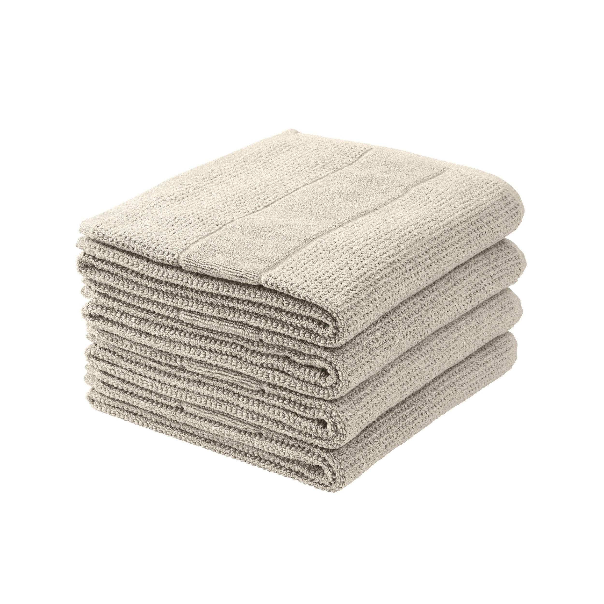 HANDTUCHSET Turin - 4-teilig - 50x100 cm - Helltaupe - Taupe, Textil (50/100cm) - SCHIESSER