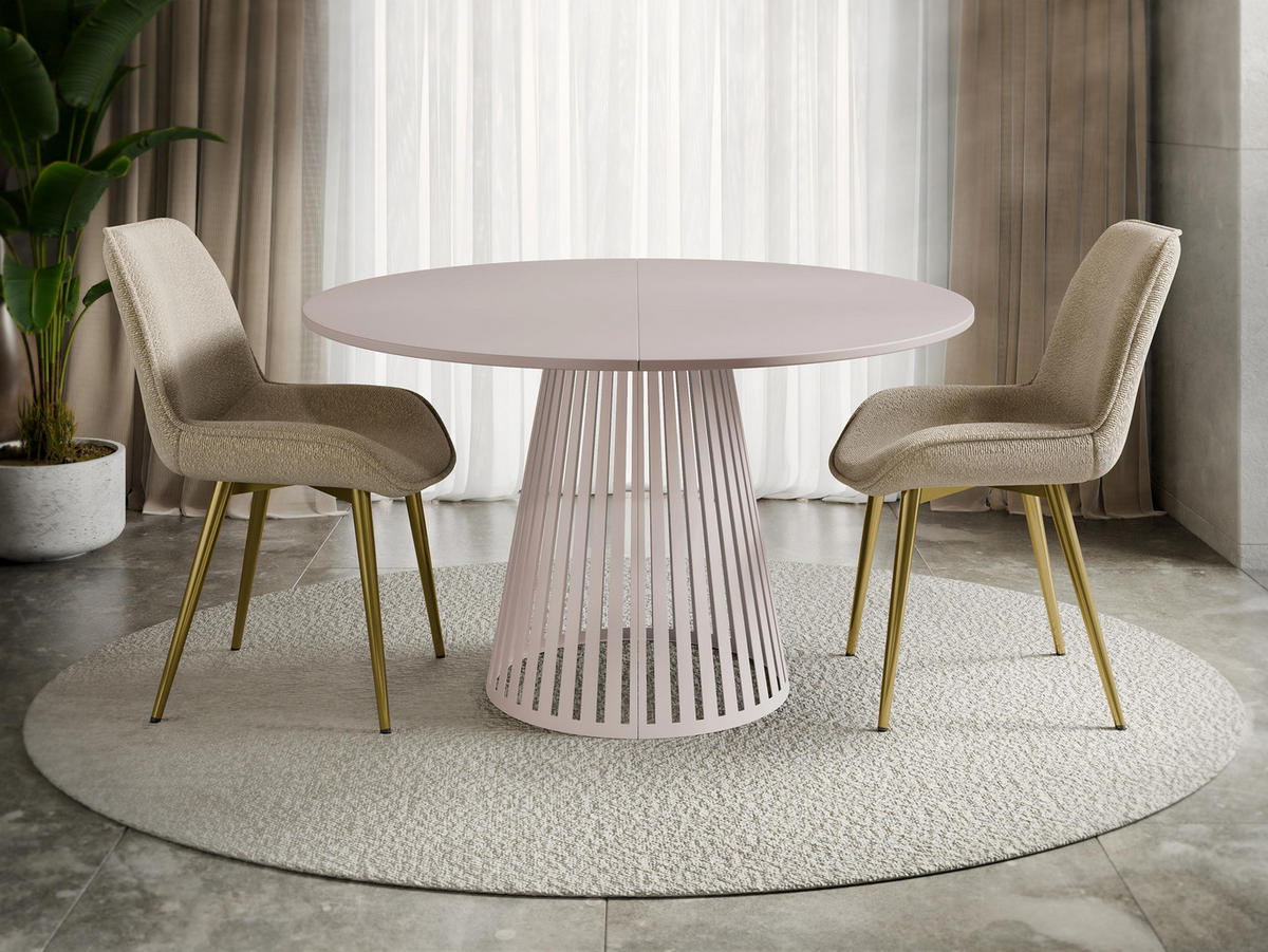 ESSTISCH ausziehbar Cone Cashmere 100 - Kaschmir, Holzwerkstoff/Metall (100/100/76cm) - MIRJAN24