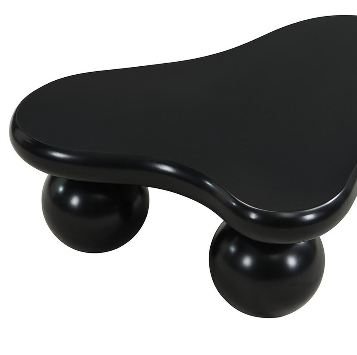 COUCHTISCH aus MDF 95x62,5x32 cm Schwarz mit LED-Beleuchtung und Wolkenform - Schwarz, Holzwerkstoff (95/62.5/32cm) - IVMEU