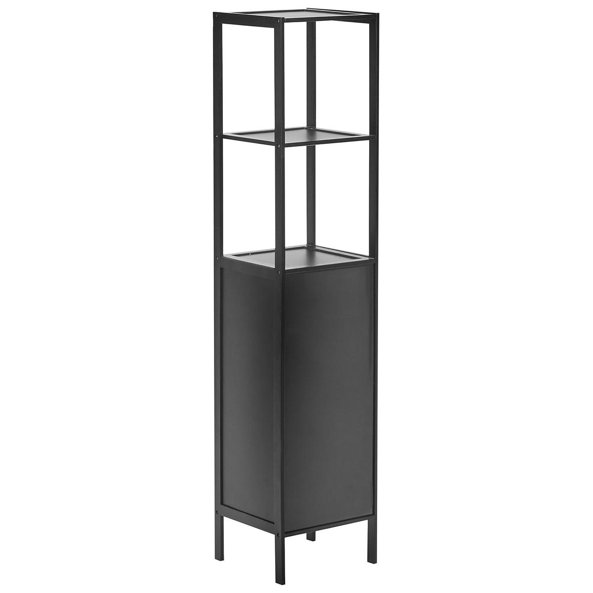 RAFT bambus negru Owasso - negru, lemn (32/145/30cm) - Beliani