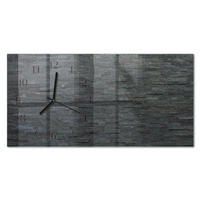 WANDUHR 60x30 cm - Löwenzahn - Schwarz, Glas (60/30/0.4cm) - TULUP