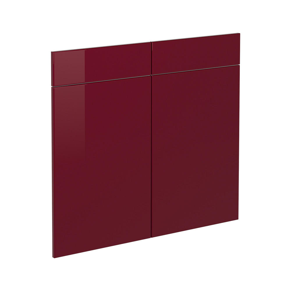 KÖKSFRONT R-Line Röd högblank 79.2x70.8 cm möbelfront för underskåp med lådor 70.8/79.2/1.6 cm