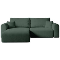 ECKSOFA Kornel mit Schlaffunktion Grün Boucle - Grün, Textil (248/165cm) - Bromarkt