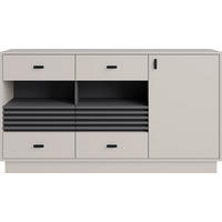 KOMMODE PUNTO 155/85/40cm mit 4 Schubladen 1 Türen Kaschmir - Kaschmir, Holzwerkstoff (155/85/40cm) - MASSENO