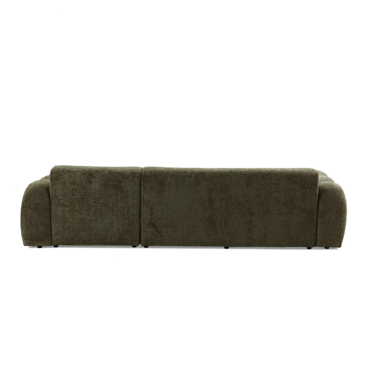 4-SITZER modulares Ecksofa VEER SET 1 Rechts, 298 x 175 cm, Chenille Webstoff Grün - Schwarz/Grün, Holz/Kunststoff (175/298cm) - Muffo
