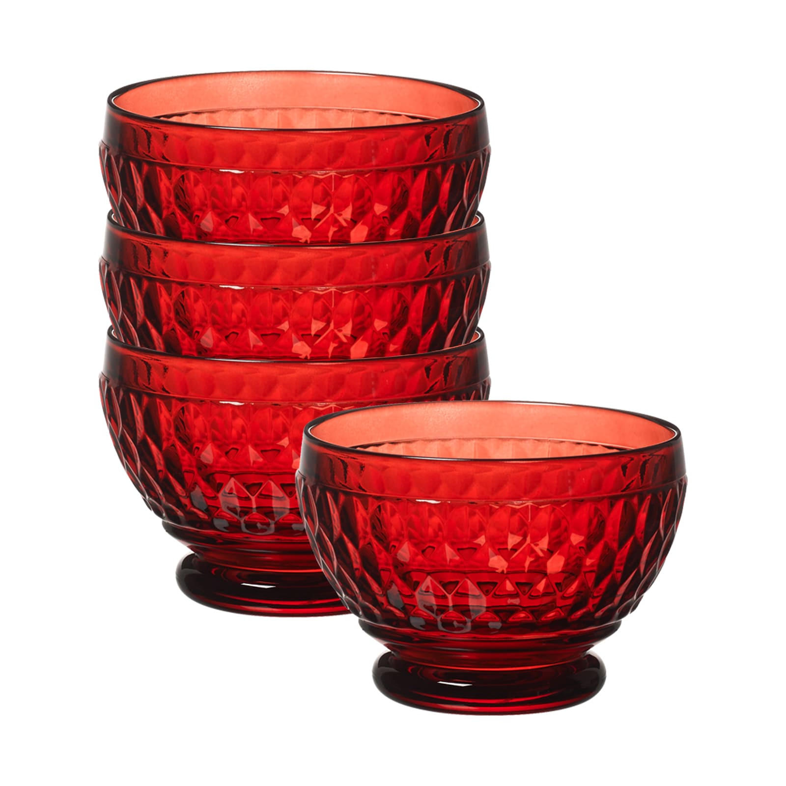 DESSERTSCHALEN Boston Coloured Rot ø 11,7 cm 4er Set - Rot, Glas (11.7cm) - Villeroy & Boch