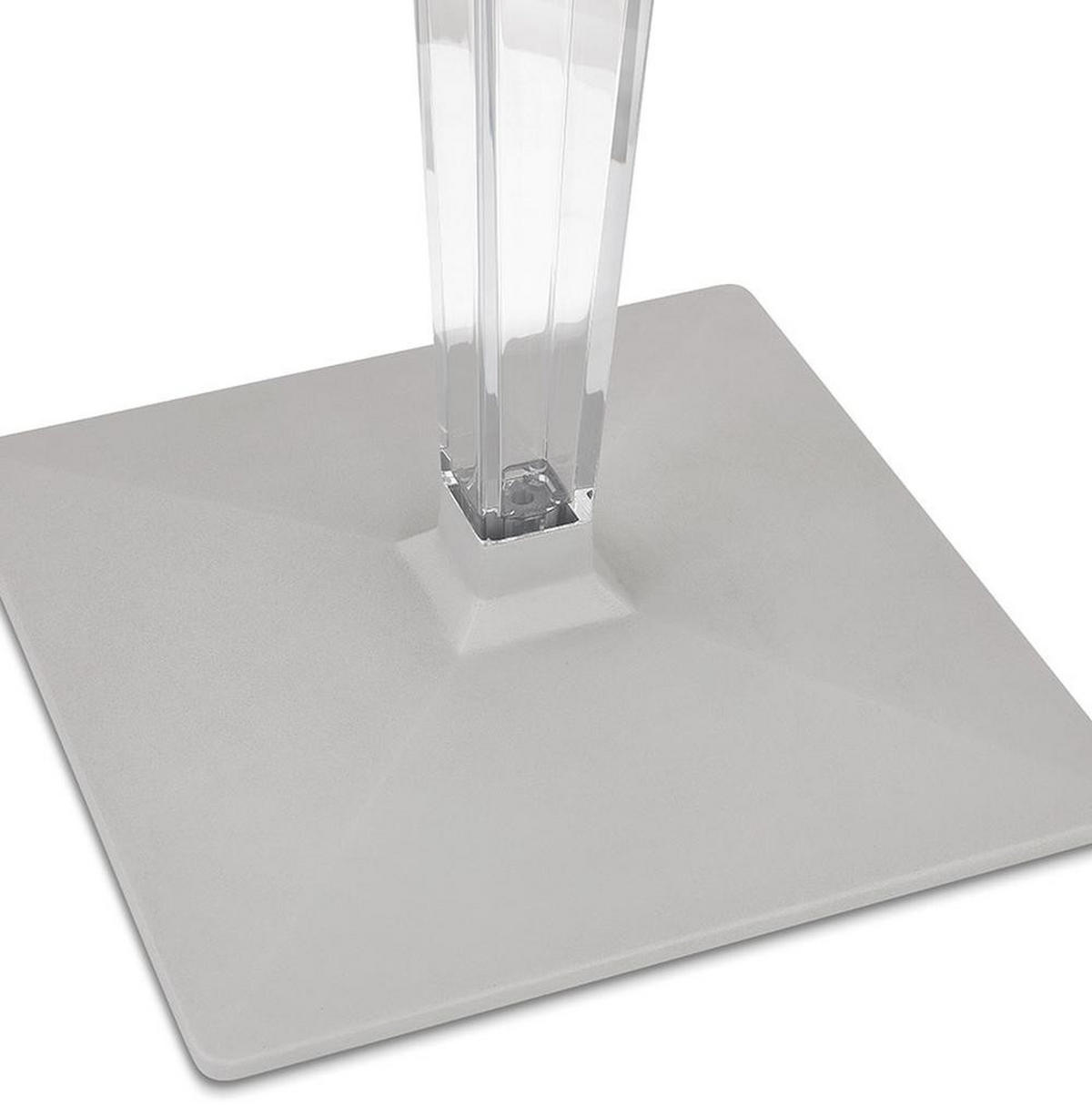 TISCH Rund Transparentes Mittelfuß Outdoor NORIX, Schwarz 68x68x71,6 cm - Transparent/Schwarz, Holzwerkstoff/Metall (68/68/72cm) - KADIMA DESIGN