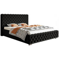 BETT Schwarz BEN 12 Metallrahmen 200x200 cm - Schwarz, Textil (200/200cm) - Sepro Meble