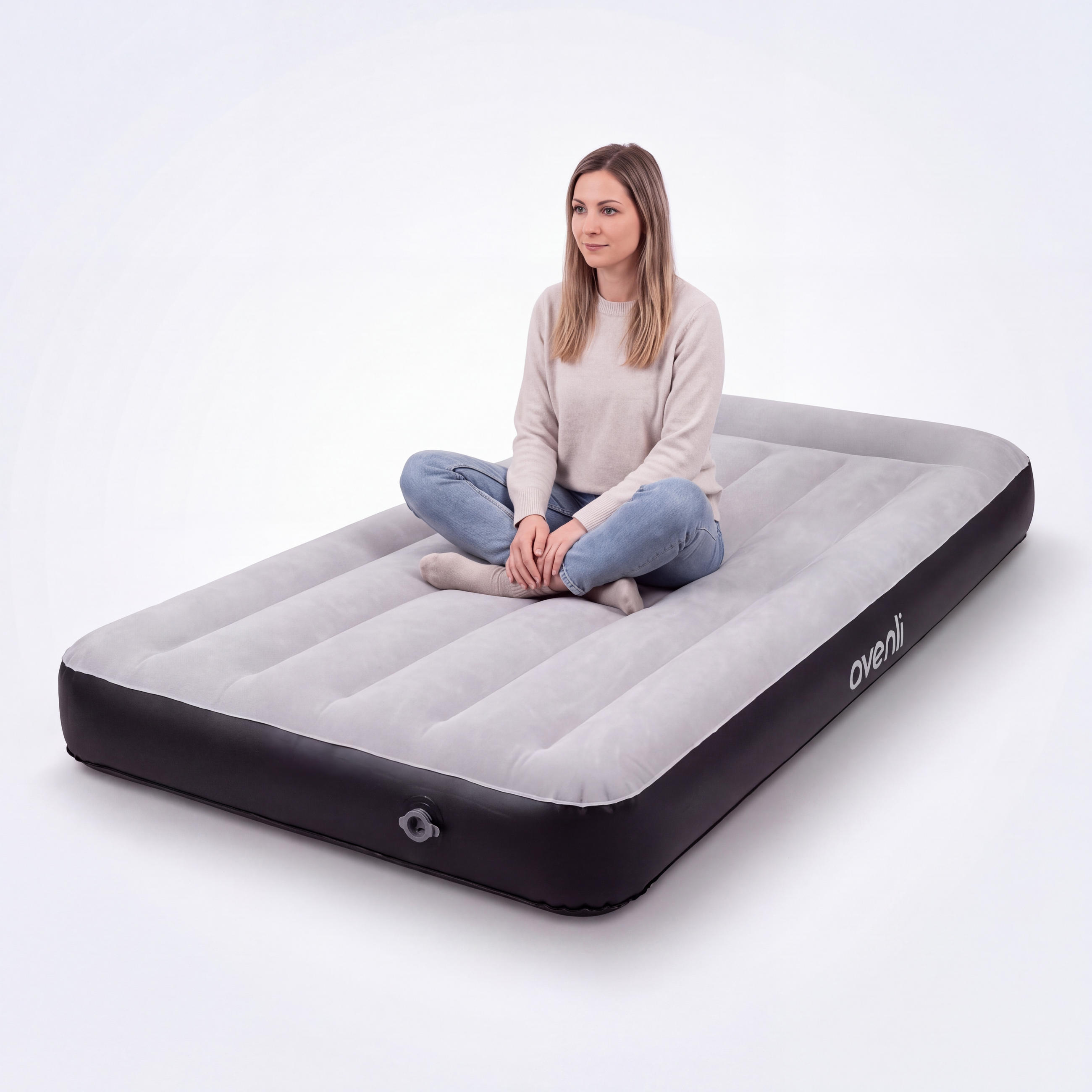 LUFTBETT Luftmatratze Camping BeamRest grau 191x99x25cm - Grau, Kunststoff (99/191cm) - Avenli