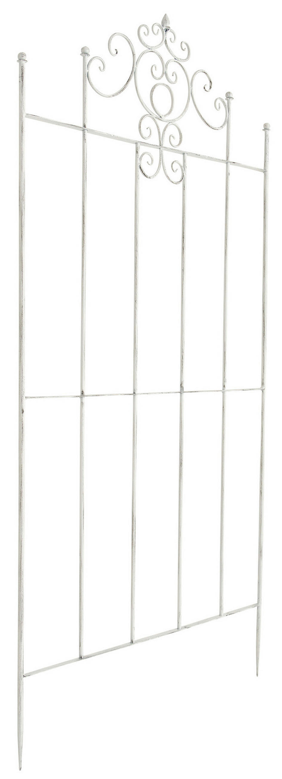 RANKGITTER Heike 2er Set 85,5x2x170cm Metall Antik-Weiß Rankhilfe - Weiß, Metall (85.5/170/2cm) - DELUKE